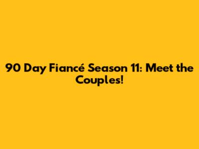 90 Day Fiancé Season 11: Meet the Couples!
