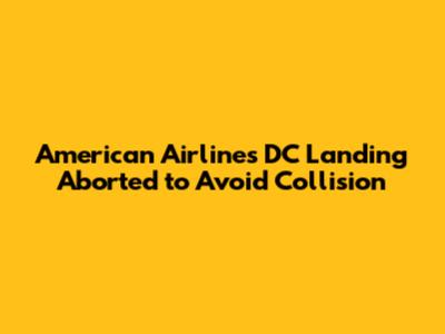 American Airlines DC Landing Aborted to Avoid Collision