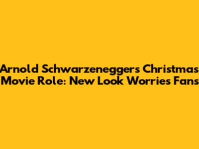 Arnold Schwarzenegger's Christmas Movie Role: New Look Worries Fans