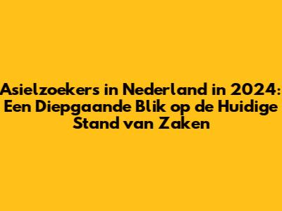 Asielzoekers in Nederland in 2024: Een Diepgaande Blik op de Huidige Stand van Zaken