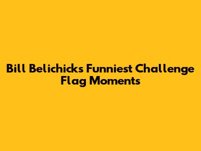 Bill Belichick's Funniest Challenge Flag Moments