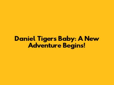 Daniel Tiger's Baby: A New Adventure Begins!