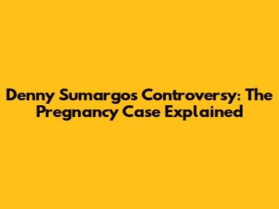 Denny Sumargo's Controversy: The Pregnancy Case Explained