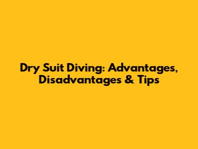 Dry Suit Diving: Advantages, Disadvantages & Tips