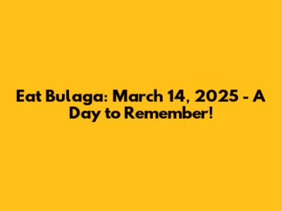 Eat Bulaga: March 14, 2025 - A Day to Remember!