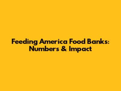 Feeding America Food Banks: Numbers & Impact