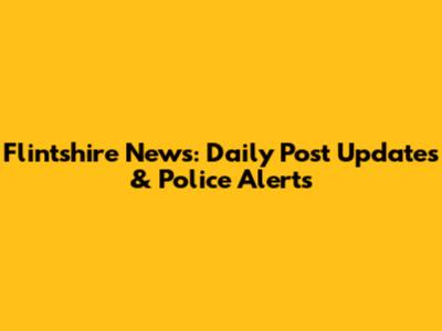 Flintshire News: Daily Post Updates & Police Alerts