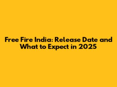 Free Fire India: Release Date and What to Expect in 2025