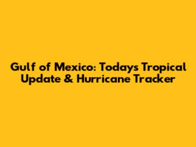 Gulf of Mexico: Today's Tropical Update & Hurricane Tracker