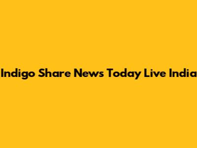 Indigo Share News Today Live India