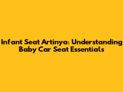 Infant Seat Artinya: Understanding Baby Car Seat Essentials