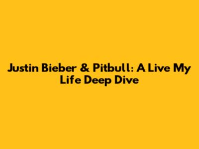 Justin Bieber & Pitbull: A 'Live My Life' Deep Dive