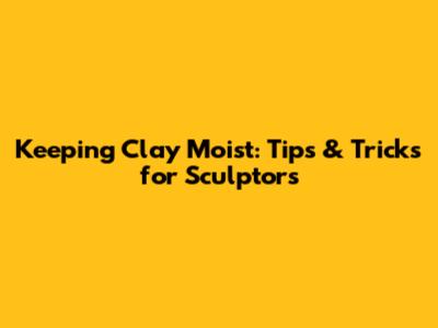 Keeping Clay Moist: Tips & Tricks for Sculptors