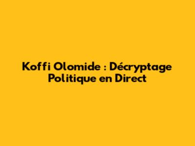 Koffi Olomide : Décryptage Politique en Direct
