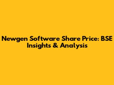 Newgen Software Share Price: BSE Insights & Analysis