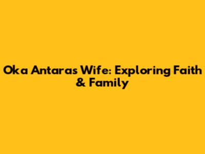 Oka Antara's Wife: Exploring Faith & Family