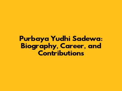 Purbaya Yudhi Sadewa: Biography, Career, and Contributions