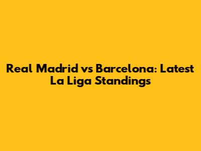 Real Madrid vs Barcelona: Latest La Liga Standings