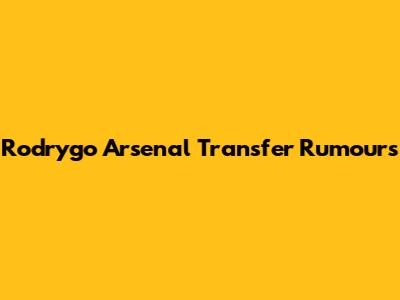 Rodrygo Arsenal Transfer Rumours