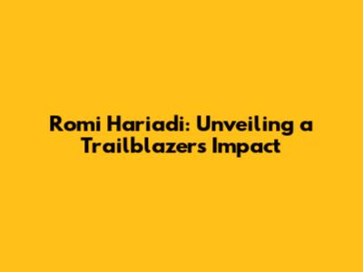 Romi Hariadi: Unveiling a Trailblazer's Impact