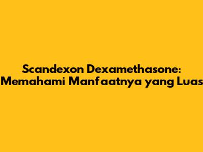 Scandexon Dexamethasone: Memahami Manfaatnya yang Luas