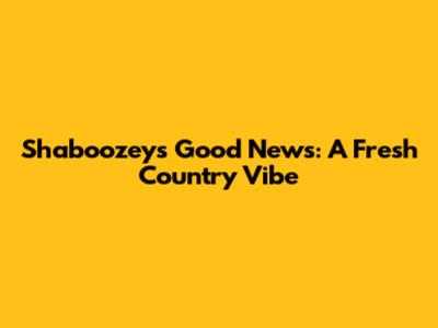 Shaboozey's 'Good News': A Fresh Country Vibe