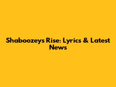 Shaboozey's Rise: Lyrics & Latest News