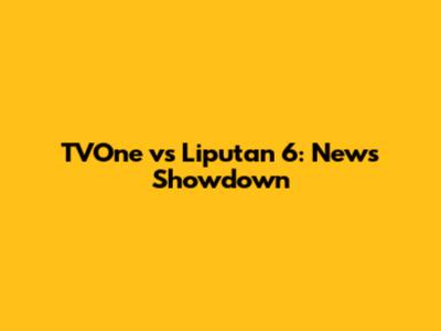 TVOne vs Liputan 6: News Showdown