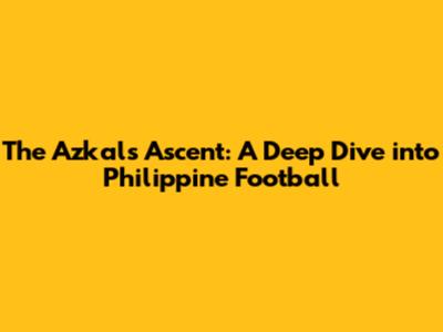 The Azkals' Ascent: A Deep Dive into Philippine Football