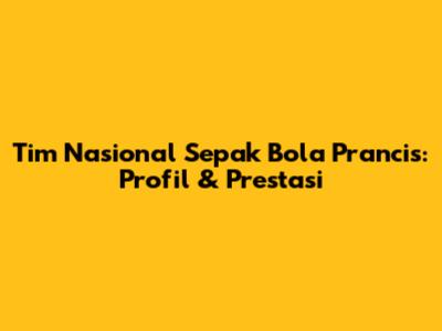 Tim Nasional Sepak Bola Prancis: Profil & Prestasi