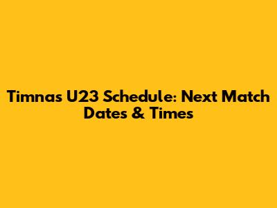 Timnas U23 Schedule: Next Match Dates & Times