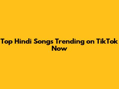 Top Hindi Songs Trending on TikTok Now
