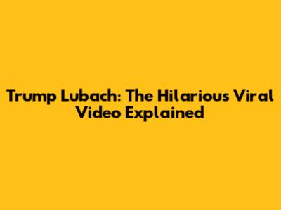 Trump Lubach: The Hilarious Viral Video Explained