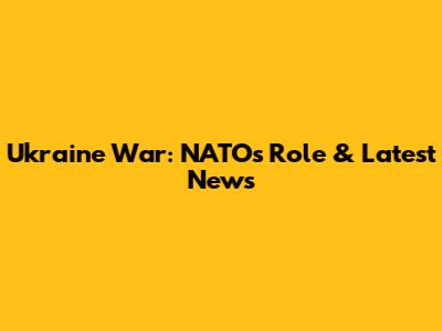 Ukraine War: NATO's Role & Latest News