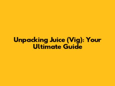 Unpacking 'Juice' (Vig): Your Ultimate Guide