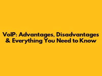 VoIP: Advantages, Disadvantages & Everything You Need to Know