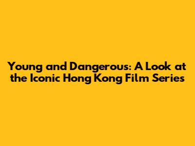 Young and Dangerous: A Look at the Iconic Hong Kong Film Series