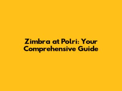 Zimbra at Polri: Your Comprehensive Guide